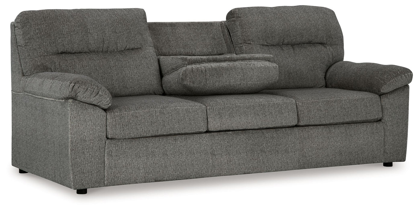 Bindura - Mineral - Sofa With Drop Down Table Sacramento Furniture Store Furniture store in Sacramento