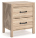 Battelle - Tan - Two Drawer Night Stand Sacramento Furniture Store Furniture store in Sacramento