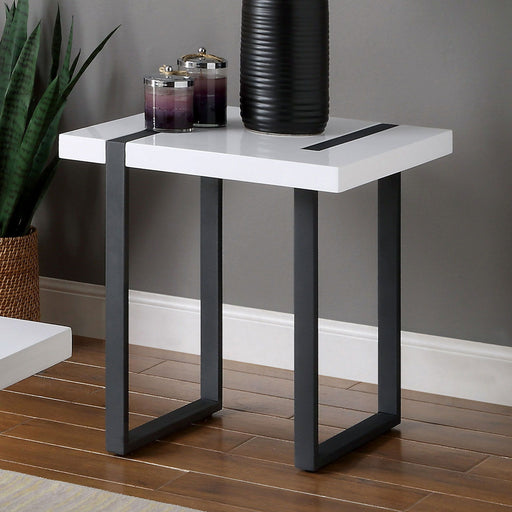 Eimear - End Table - White / Black Sacramento Furniture Store Furniture store in Sacramento