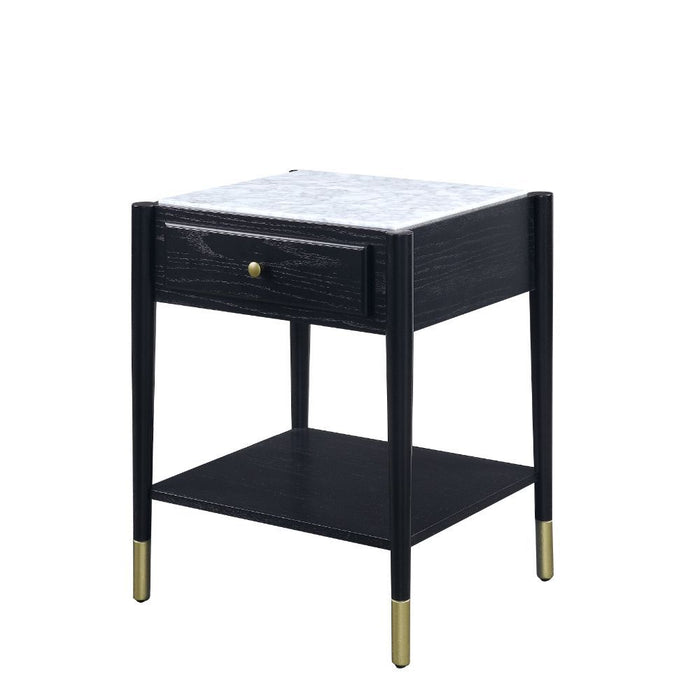 Atalia - End Table - Marble & Black Sacramento Furniture Store Furniture store in Sacramento