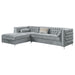 Bellaire - Button-Tufted Upholstered Sectional - Silver Sacramento Furniture Store Furniture store in Sacramento