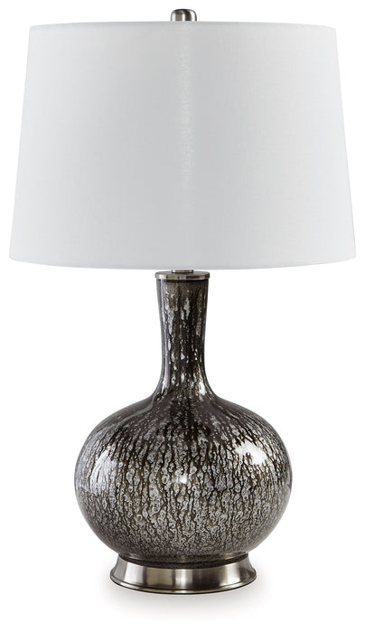 Tenslow - Antique Black - Glass Table Lamp Sacramento Furniture Store Furniture store in Sacramento