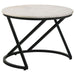 Miguel - Round Accent Table With Marble Top - White And Black Sacramento Furniture Store Furniture store in Sacramento