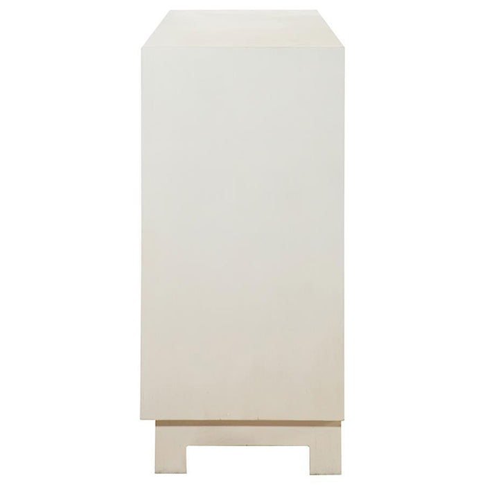 Voula - Rectangular 4-Door Accent Cabinet - White And Gold Sacramento Furniture Store Furniture store in Sacramento