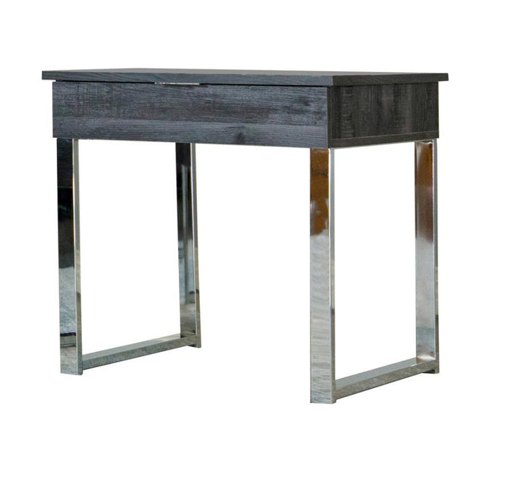 Aldine - Square 1-Drawer End Table - Dark Charcoal And Chrome Sacramento Furniture Store Furniture store in Sacramento