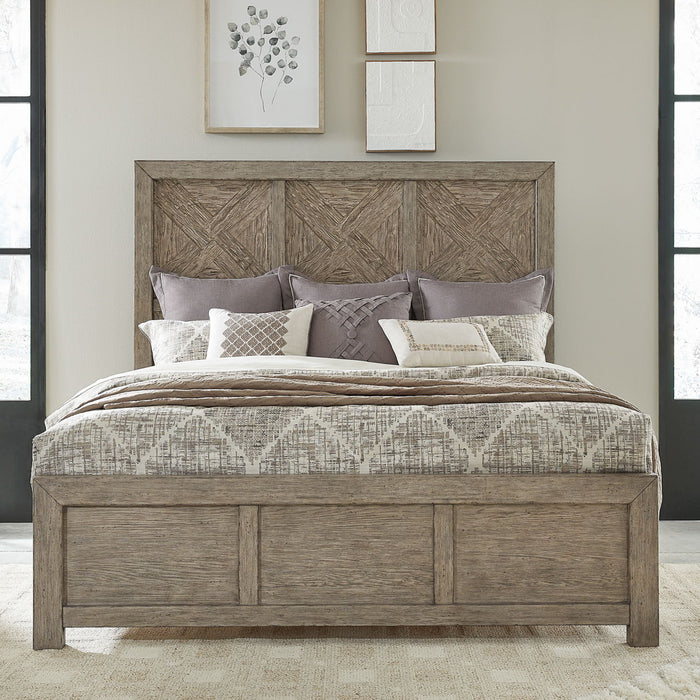 Skyview Lodge - Queen Panel Bed - Cobblestone