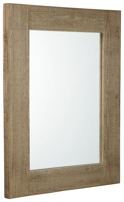 Waltleigh - Distressed Brown - Accent Mirror Sacramento Furniture Store Furniture store in Sacramento