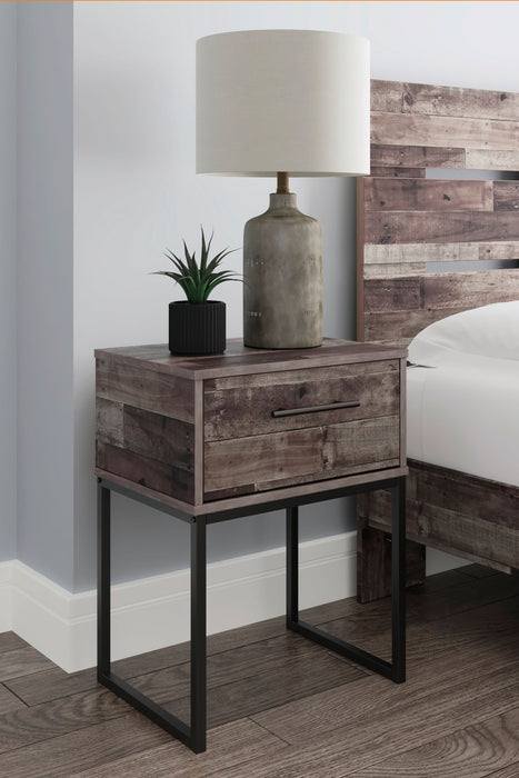 Neilsville - Black / Gray - One Drawer Night Stand Sacramento Furniture Store Furniture store in Sacramento