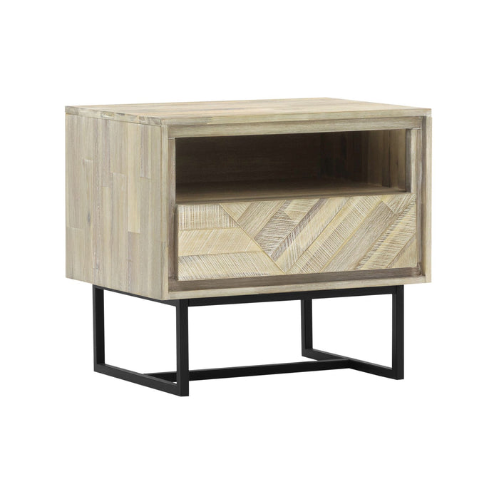 Peridot - 1 Drawer Nightstand - Natural Acacia