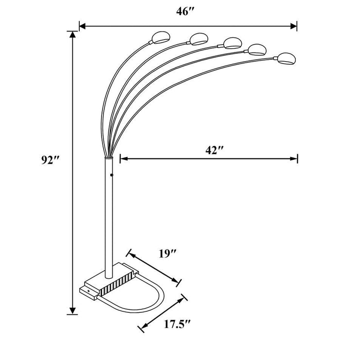 Kayd - 5-light Floor Lamp Sacramento Furniture Store Furniture store in Sacramento