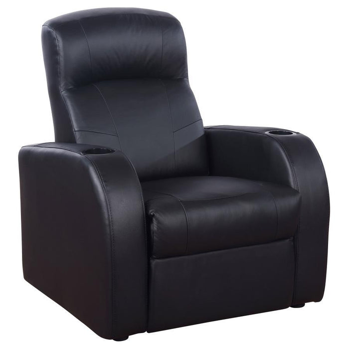 Cyrus - Home Theater Upholstered Recliner - Black Sacramento Furniture Store Furniture store in Sacramento