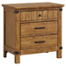 Brenner - 3-Drawer Night Stand - Rustic Honey Sacramento Furniture Store Furniture store in Sacramento