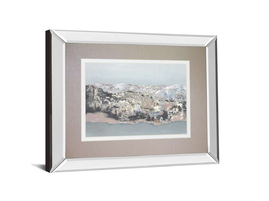 Terrain By Caroline Gold -Mirror Framed Print Wall Art - White