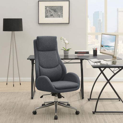 Cruz - Upholstered Office Chair With Padded Seat - Gray And Chrome Sacramento Furniture Store Furniture store in Sacramento