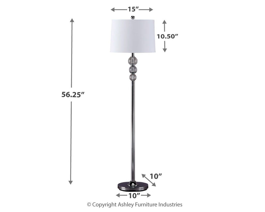 Joaquin - Clear / Chrome Finish - Crystal Floor Lamp Sacramento Furniture Store Furniture store in Sacramento