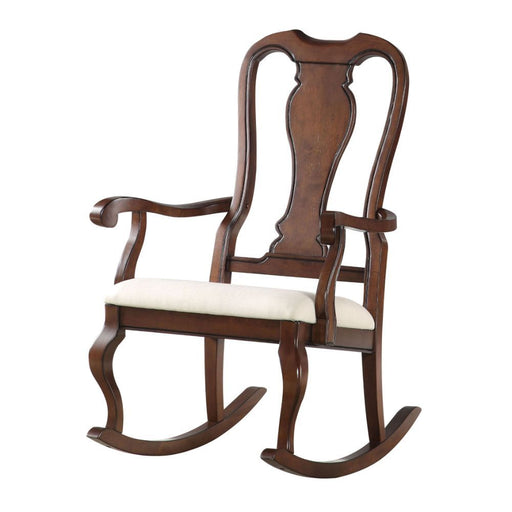 Sheim - Rocking Chair - Beige Fabric & Cherry Sacramento Furniture Store Furniture store in Sacramento