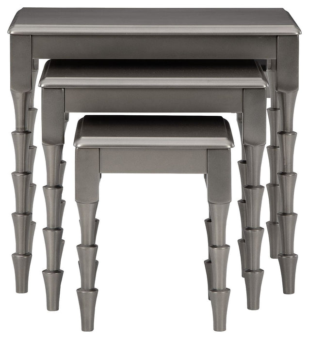 Larkendale - Metallic Gray - Accent Table Set (Set of 3) Sacramento Furniture Store Furniture store in Sacramento