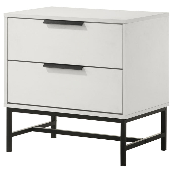 Sonora - 2-Drawer Nightstand Bedside Table - White