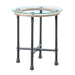 Brantley - End Table - Clear Glass & Sandy Gray Finish Sacramento Furniture Store Furniture store in Sacramento