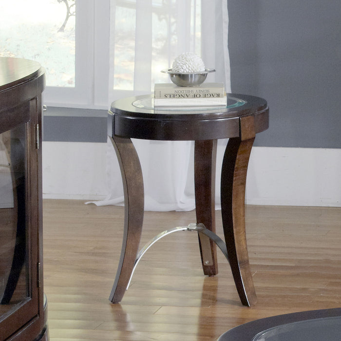 Avalon - Chair Side Table - Dark Brown