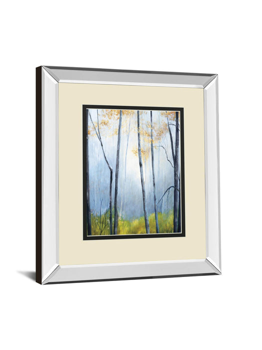 Tranquil River By Striffolino R. Mirrored Frame - Blue