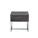 Iban - End Table - Gray Oak & Chrome Sacramento Furniture Store Furniture store in Sacramento