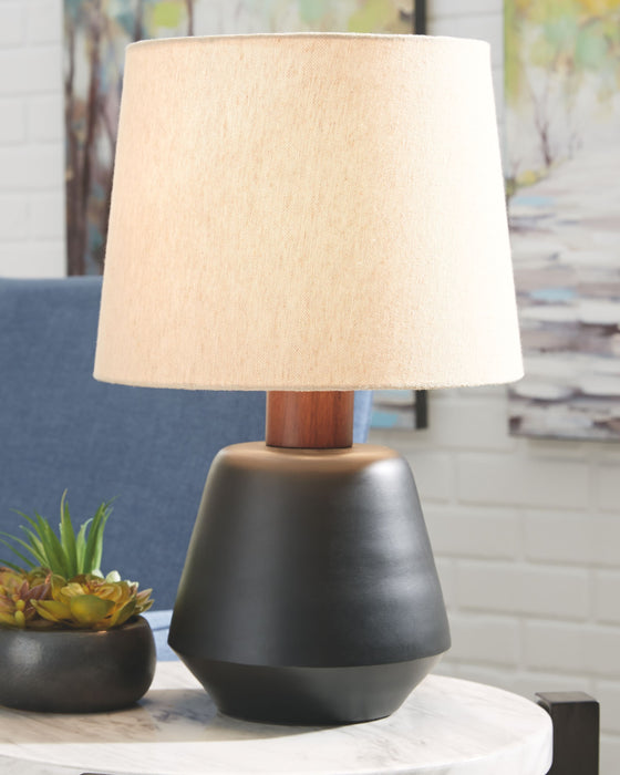 Ancel - Black / Brown - Metal Table Lamp Sacramento Furniture Store Furniture store in Sacramento