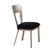 Camille - Side Chair (Set of 2) - Black Microfiber & Satin Plated Sacramento Furniture Store Furniture store in Sacramento