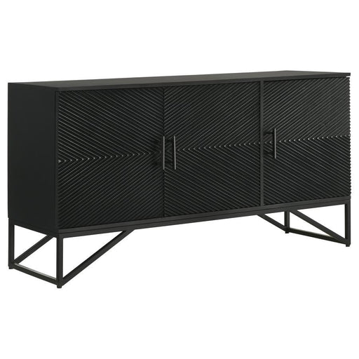 Riddell - 3-Door Accent Cabinet - Black Sacramento Furniture Store Furniture store in Sacramento
