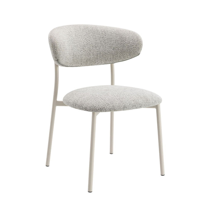 Kalam - Side Chair (Set of 2) - Gray Fabric & Beige Finish