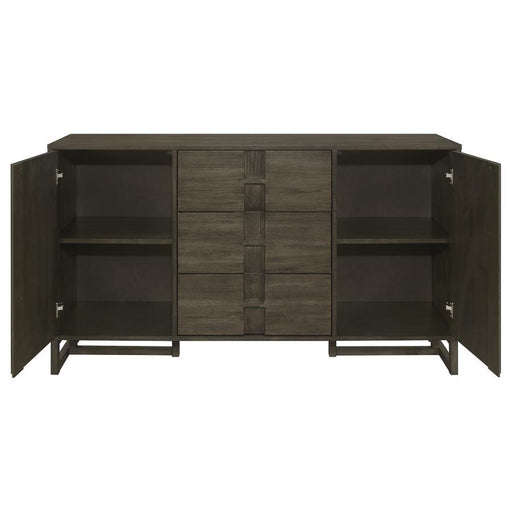 Kelly - 3-Drawer Storage Dining Sideboard Server - Dark Gray Sacramento Furniture Store Furniture store in Sacramento
