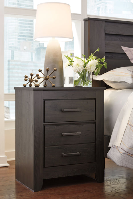 Brinxton - Charcoal - Two Drawer Night Stand Sacramento Furniture Store Furniture store in Sacramento