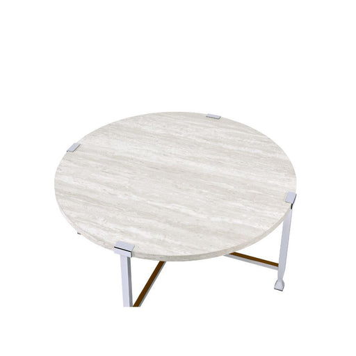 Brecon - Coffee Table - White Oak & Chrome Sacramento Furniture Store Furniture store in Sacramento