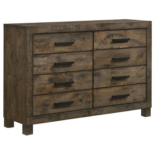 Woodmont - 8-Drawer Dresser - Rustic Golden Brown Sacramento Furniture Store Furniture store in Sacramento