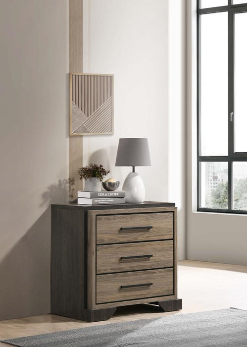 Baker - 3-Drawer Nightstand - Light Taupe