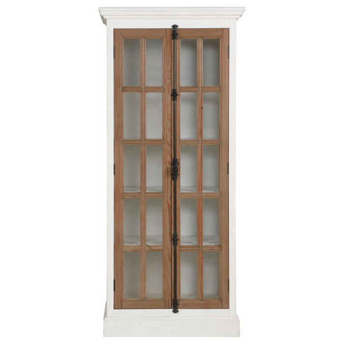 Tammi - 2-Door Tall Cabinet - Antique White And Brown Sacramento Furniture Store Furniture store in Sacramento