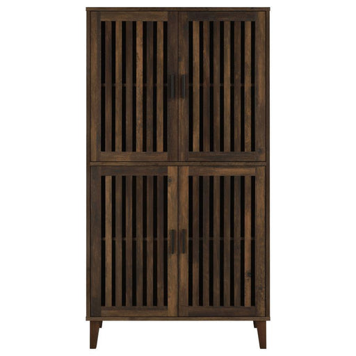 Elouise - 4-Door Engineered Wood Tall Accent Cabinet - Dark Pine Sacramento Furniture Store Furniture store in Sacramento