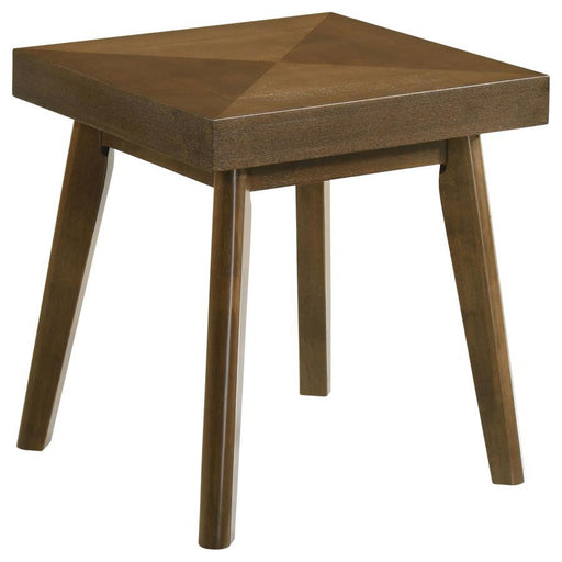 Westerly - Square Wood End Table With Diamond Parquet - Walnut Sacramento Furniture Store Furniture store in Sacramento