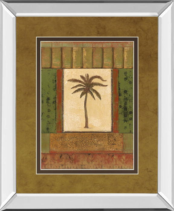 Classic Palm I By Rebecca Burton - Mirror Framed Print Wall Art - Green