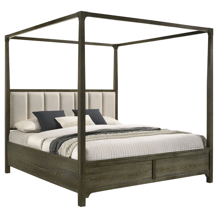 Gran Park - California King Four Poster Canopy Bed - Dark Cocoa