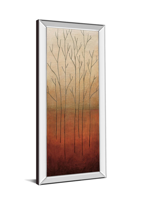 Branch Rouge II By Eve - Mirrored Frame Wall Art - Dark Brown