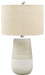 Shavon - Beige / White - Ceramic Table Lamp Sacramento Furniture Store Furniture store in Sacramento