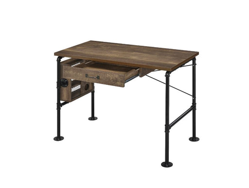 Endang - Writing Desk - Weathered Oak & Black Finish Sacramento Furniture Store Furniture store in Sacramento