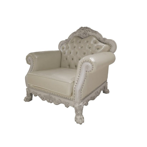 Dresden Chair - PU & Bone White Finish Sacramento Furniture Store Furniture store in Sacramento