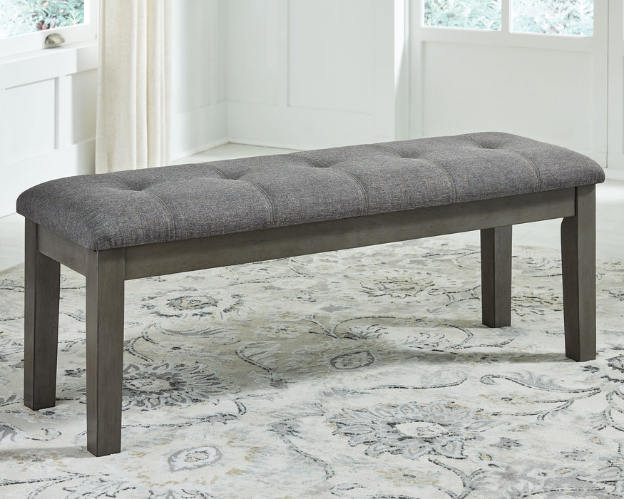 Hallanden - Black / Gray - Large Uph Dining Room Bench Sacramento Furniture Store Furniture store in Sacramento