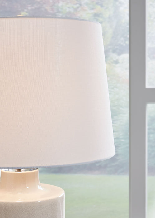 Cylener - Off White - Ceramic Table Lamp Sacramento Furniture Store Furniture store in Sacramento