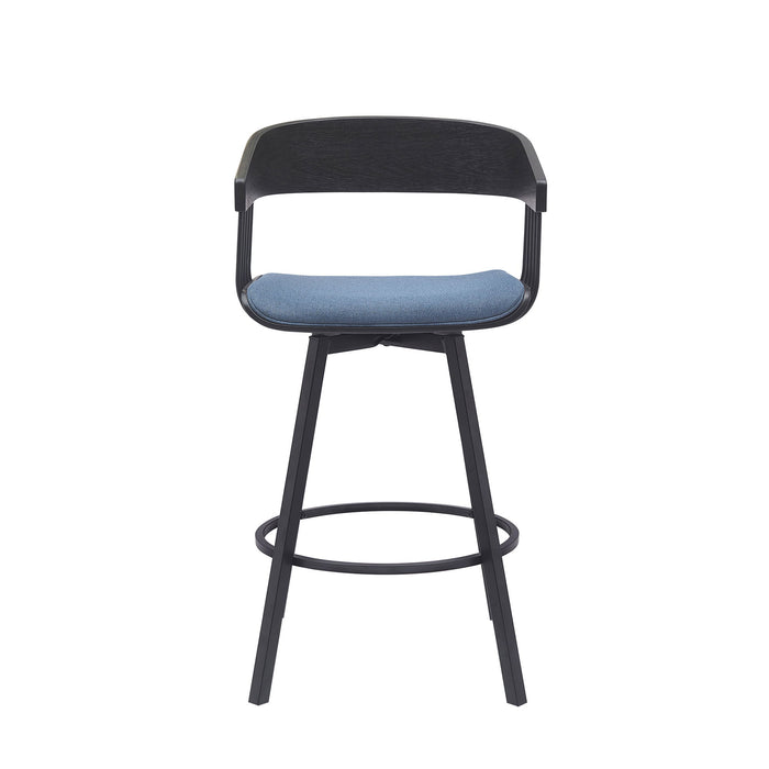 Athena - Swivel Black Metal Stool