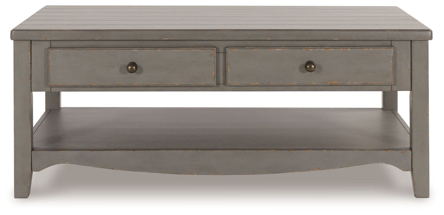 Charina - Antique Gray - Rectangular Cocktail Table Sacramento Furniture Store Furniture store in Sacramento