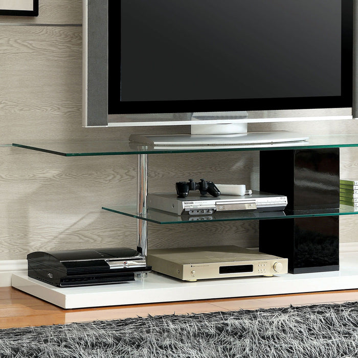 Neapoli - TV Console - Black / White Sacramento Furniture Store Furniture store in Sacramento