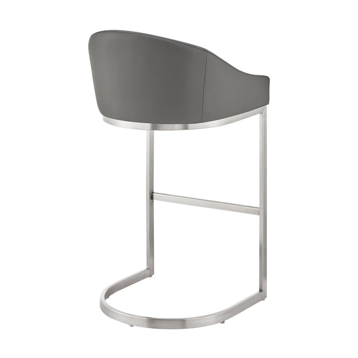 Katherine - Bar Stool - Brushed Steel